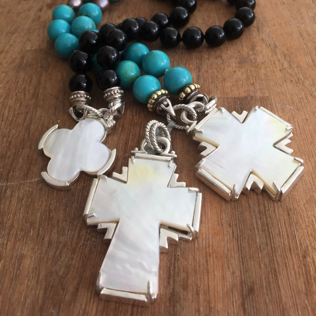 Rounded Mother of Pearl Cross - Image 4