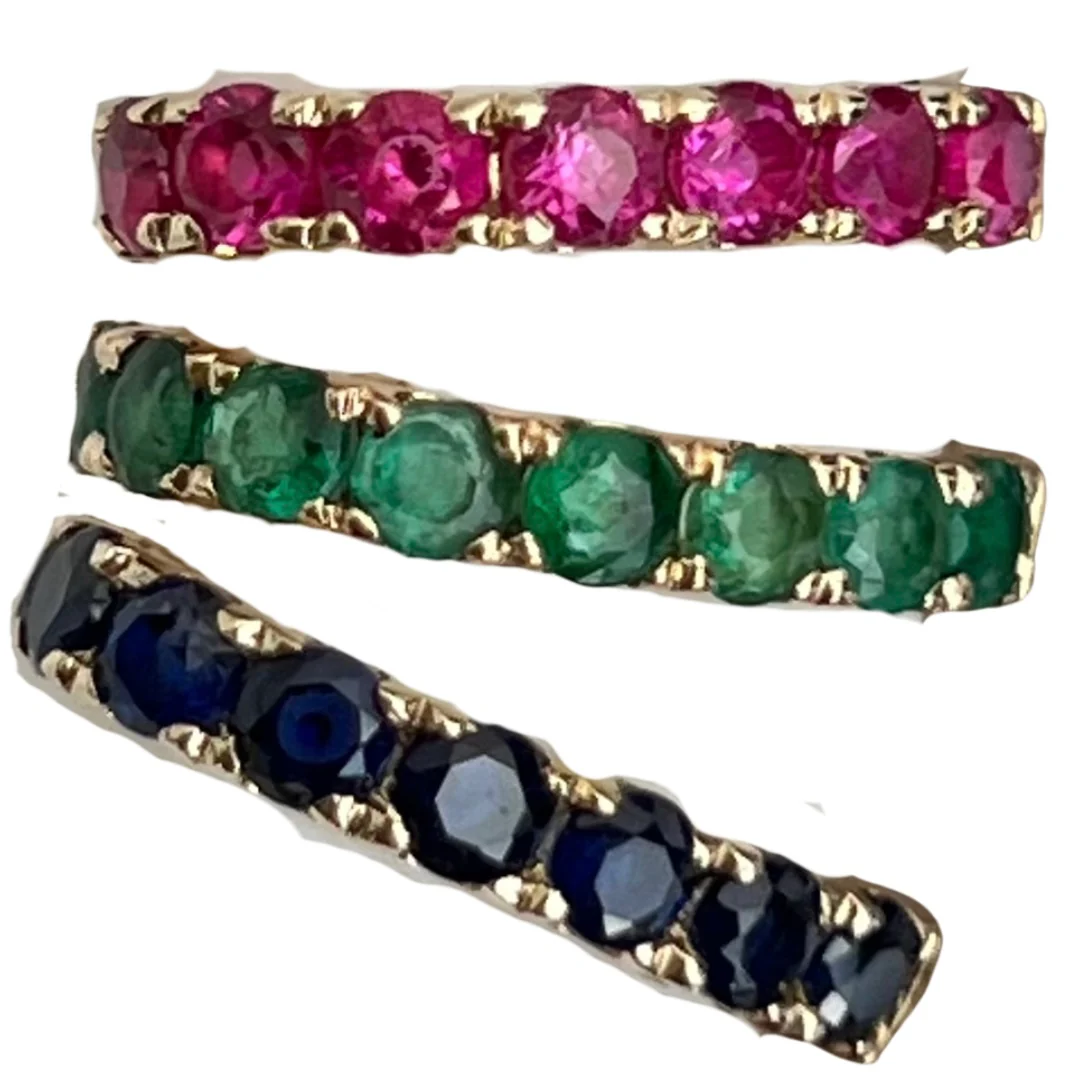 Single Row Precious Stones Earcuff Earring - Image 3